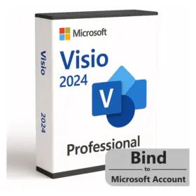Microsoft Visio Professional 2024 Bind 1 User Email Delivery Key