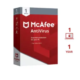 McAfee Antivirus 1 User 1 Year Email Delivery