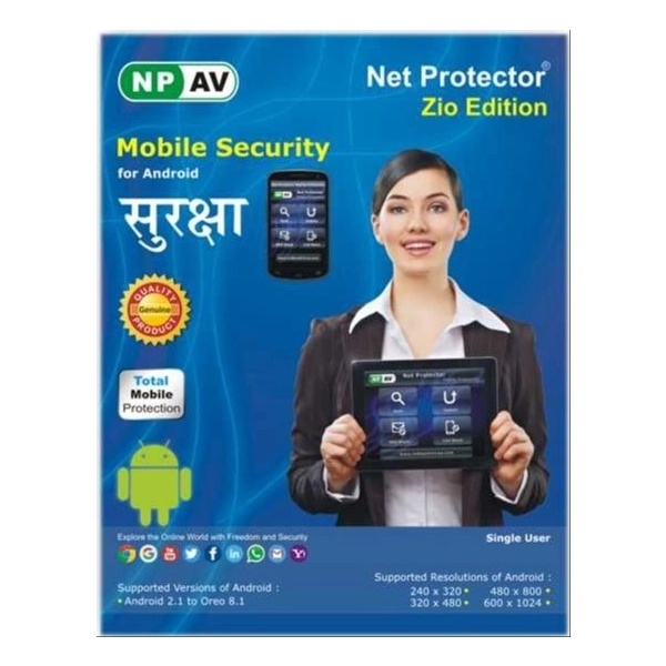 Net Protector Antivirus Mobile Security 1 User ! Year Email Delivery