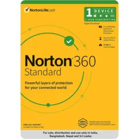 Norton 360 Standard 1 User 3 Year Email Delivery
